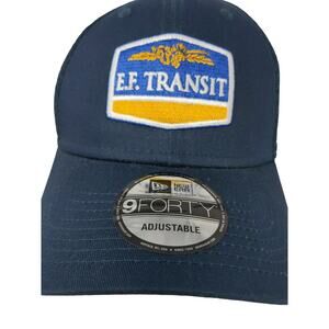 New Era 9Forty Snapback Mesh Back Hat OSFM Adjustable E.F. Transit Blue